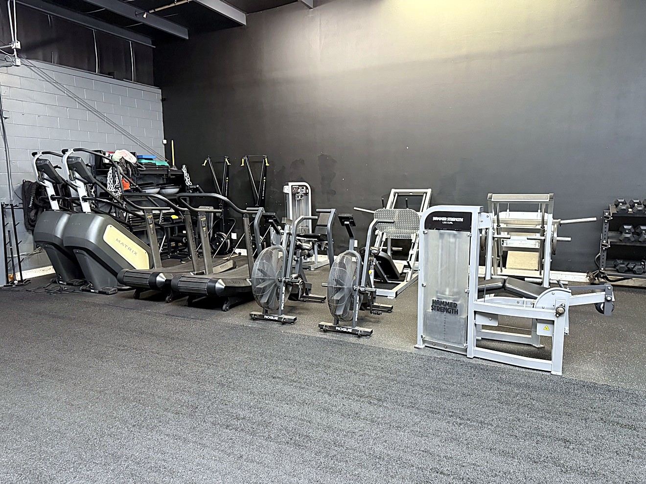 Cardio equipment at Look Who's Fit