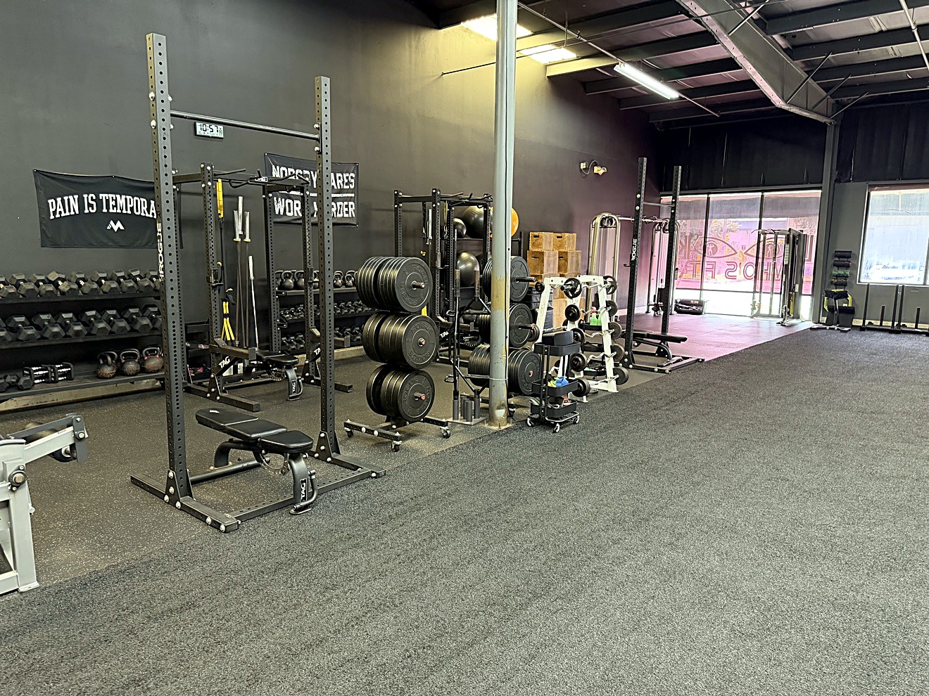 The Look Who's Fit studio floor, available for events